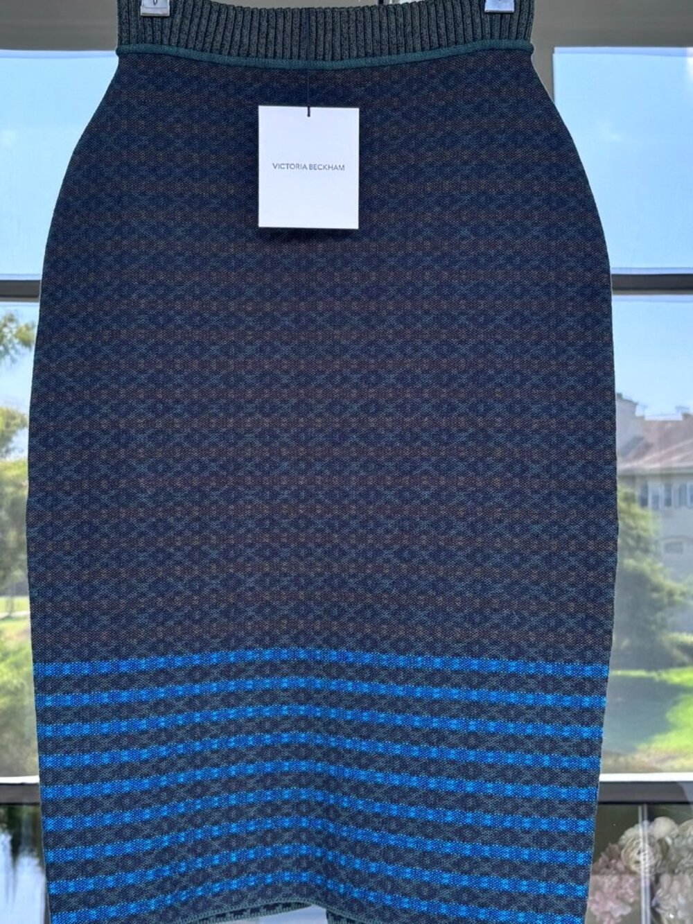 Victoria Beckam Knit Pencil Skirt NWT